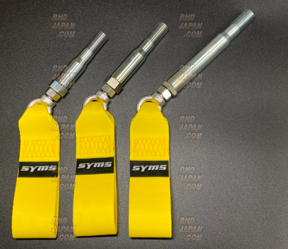 SYMS Racing Towing Strap Yellow Short Adapter Front - 86 ZN6 ZN8